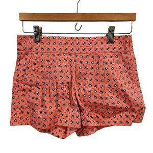 J Crew Chino Dress Shorts Floral Pink Blue Pocket Size 0